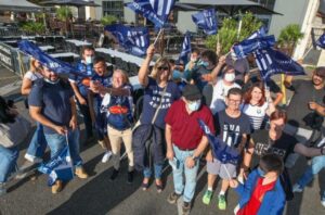 cortège supporters SUA Agen l'Indé